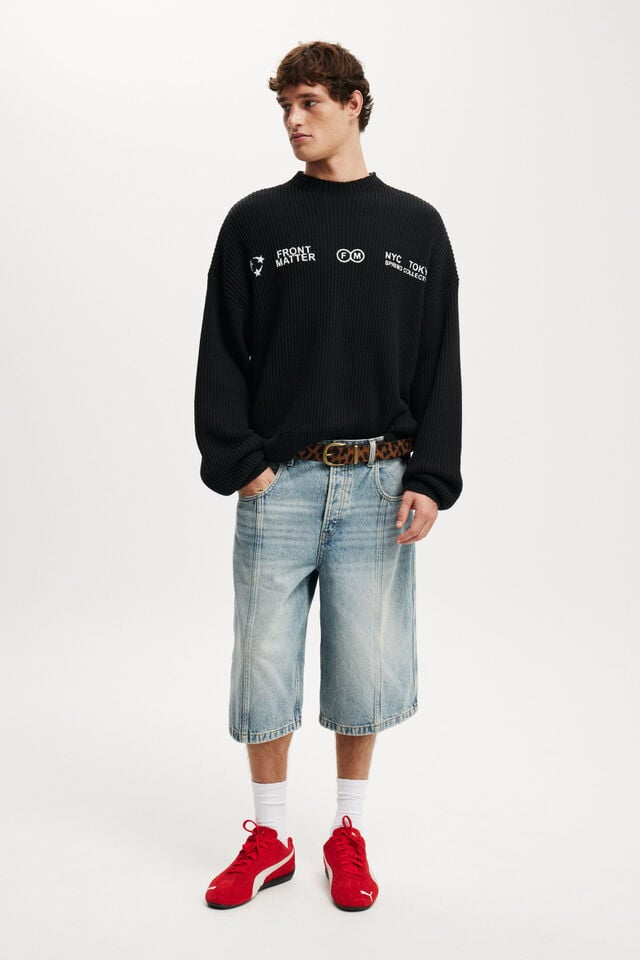 Cotton On Relaxed Crew Knit Black
