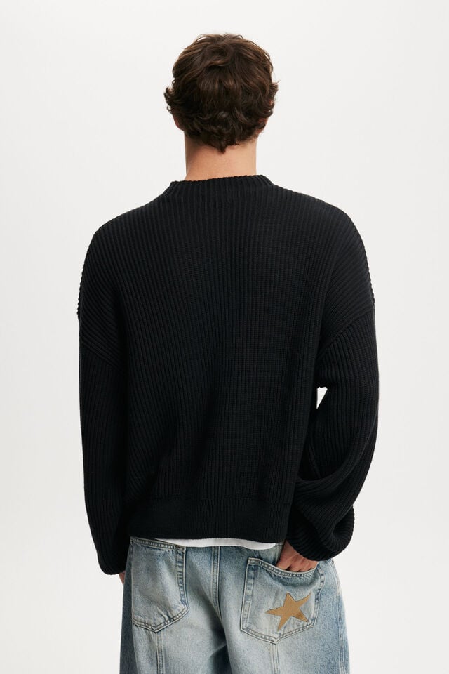 Cotton On Relaxed Crew Knit Black
