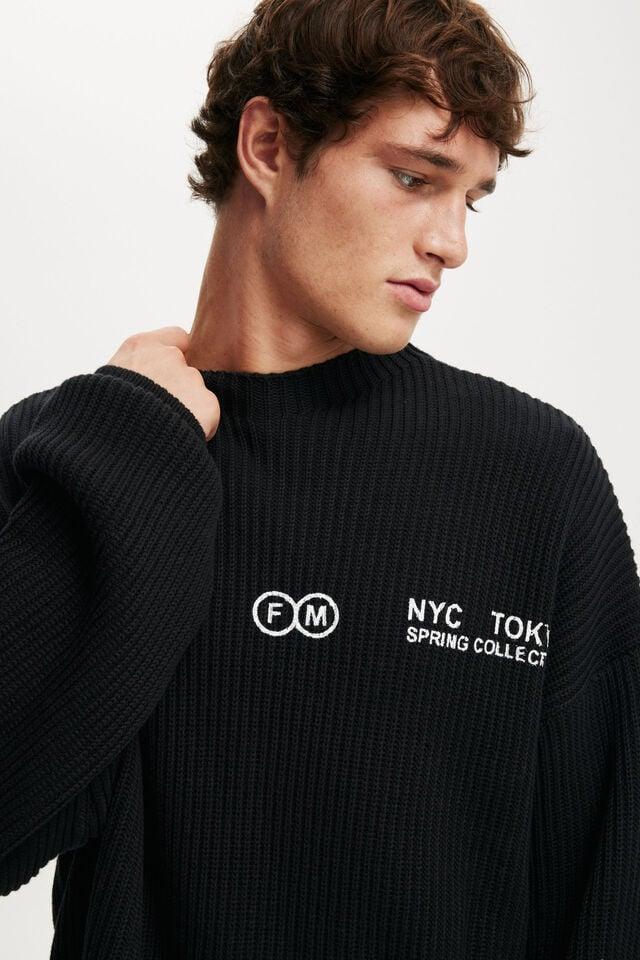 Cotton On Relaxed Crew Knit Black