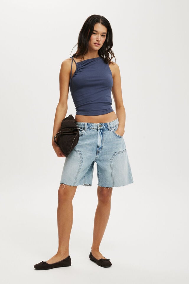 cotton on Relaxed Denim Short carpenter rush blue