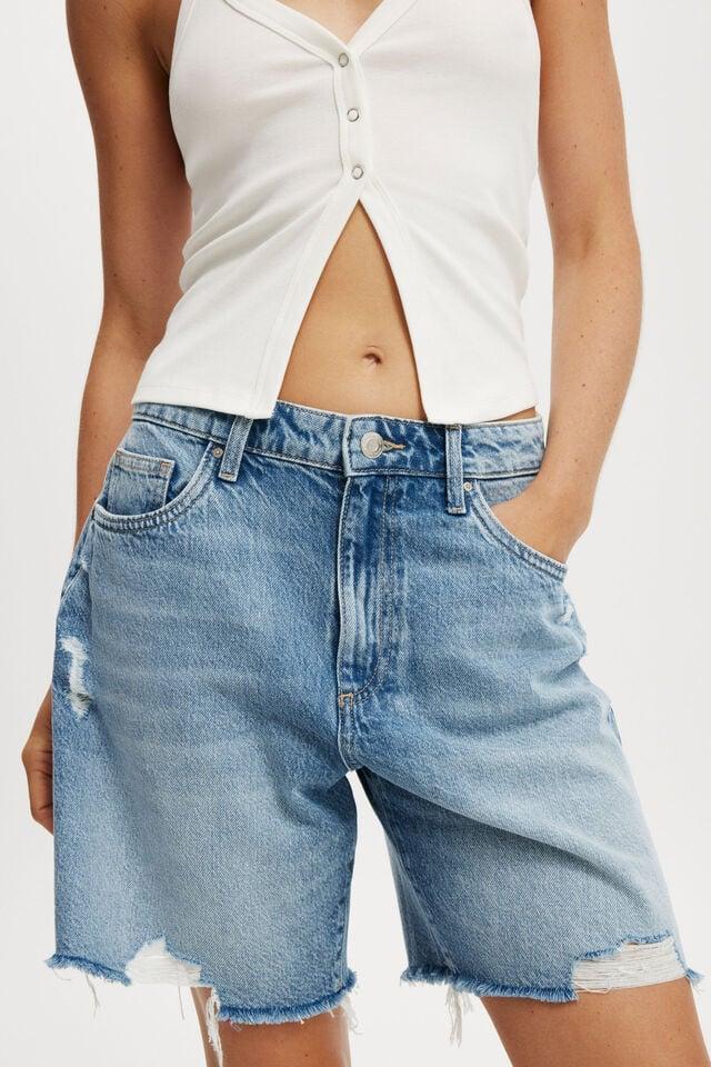 Cotton On Relaxed Denim Short Saltwater Blue Rip