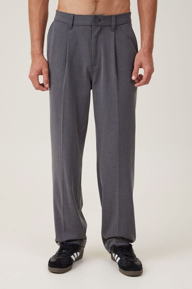 Cotton On Relaxed Pleated Pant Charcoal