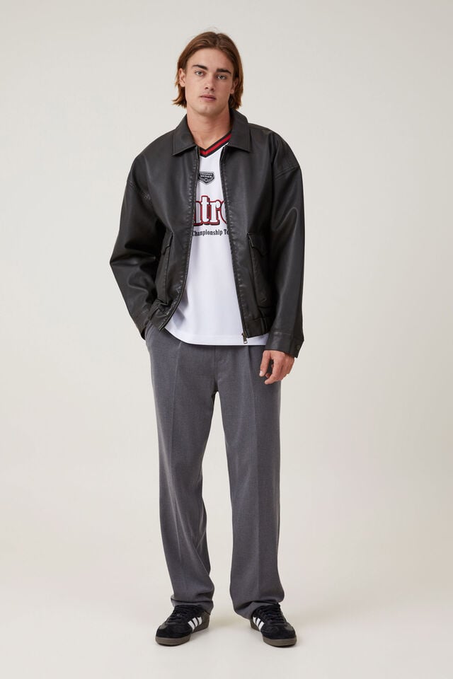 cotton on Relaxed Pleated Pant charcoal