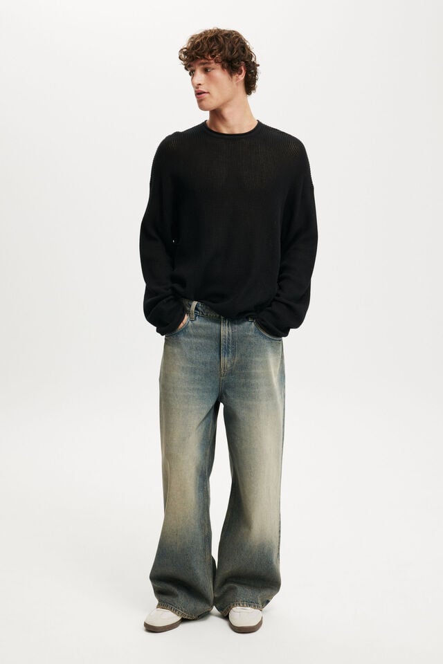 Cotton On Relaxed Summer Knit Black