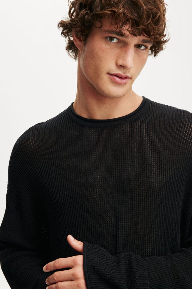 Cotton On Relaxed Summer Knit Black