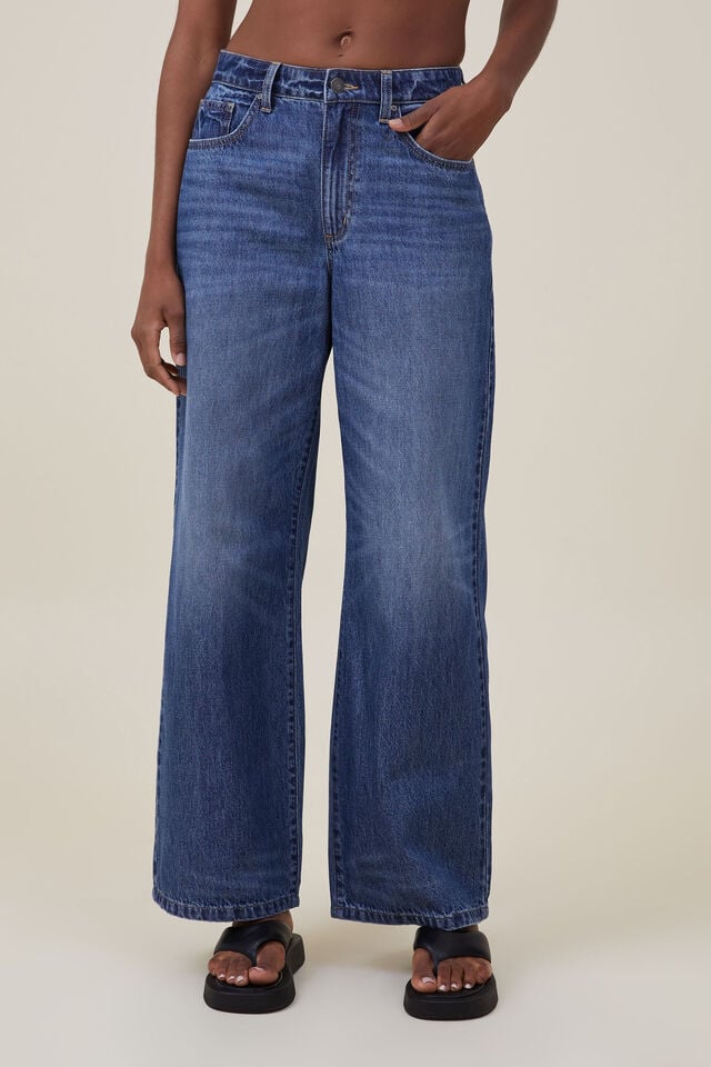 Cotton On Relaxed Wide Jean Bottle Blue