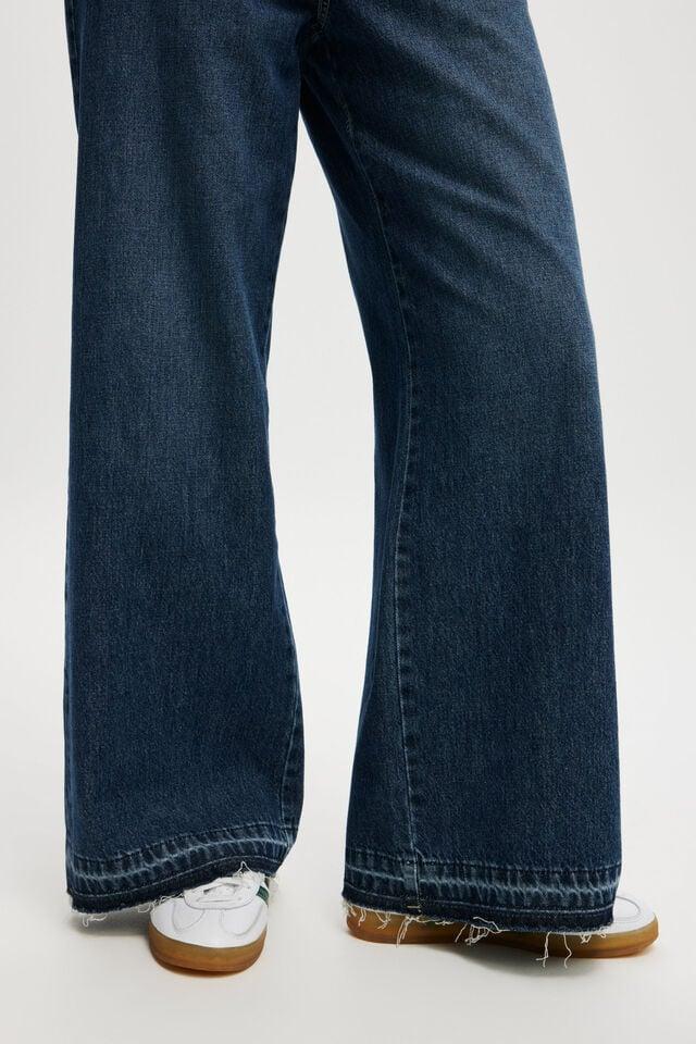 Cotton On Relaxed Wide Jean Deepwater Blue/hem