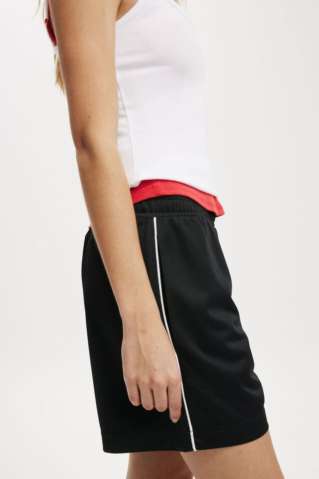 Cotton On Retro Sporty Long Short Black