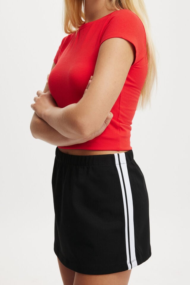 Cotton On Retro Sporty Skirt Black