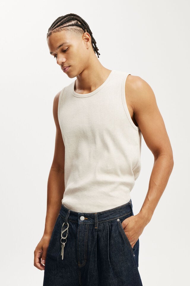 cotton on Rib Tank oatmeal marle