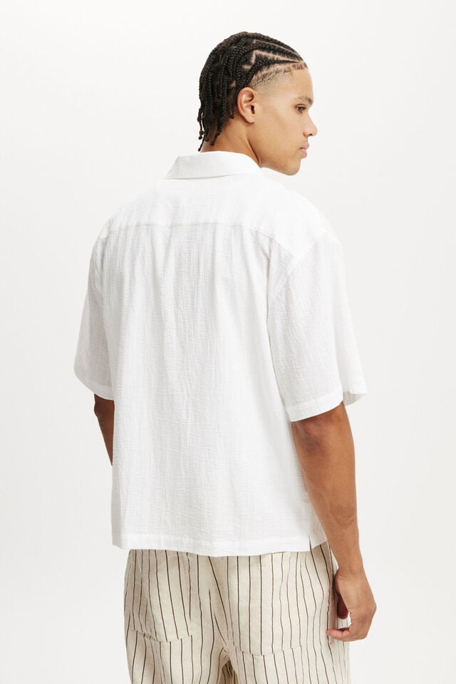 Cotton On Riviera Box Fit Short Sleeve Shirt White