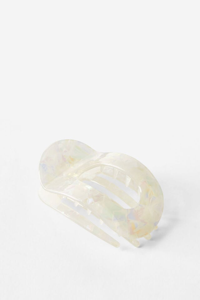 Cotton On Road Trip Hair Claw White Marble