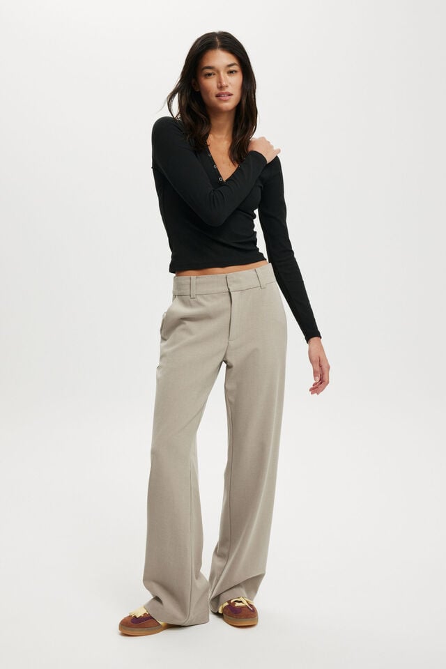 Cotton On Ryan Henley Long Sleeve Black