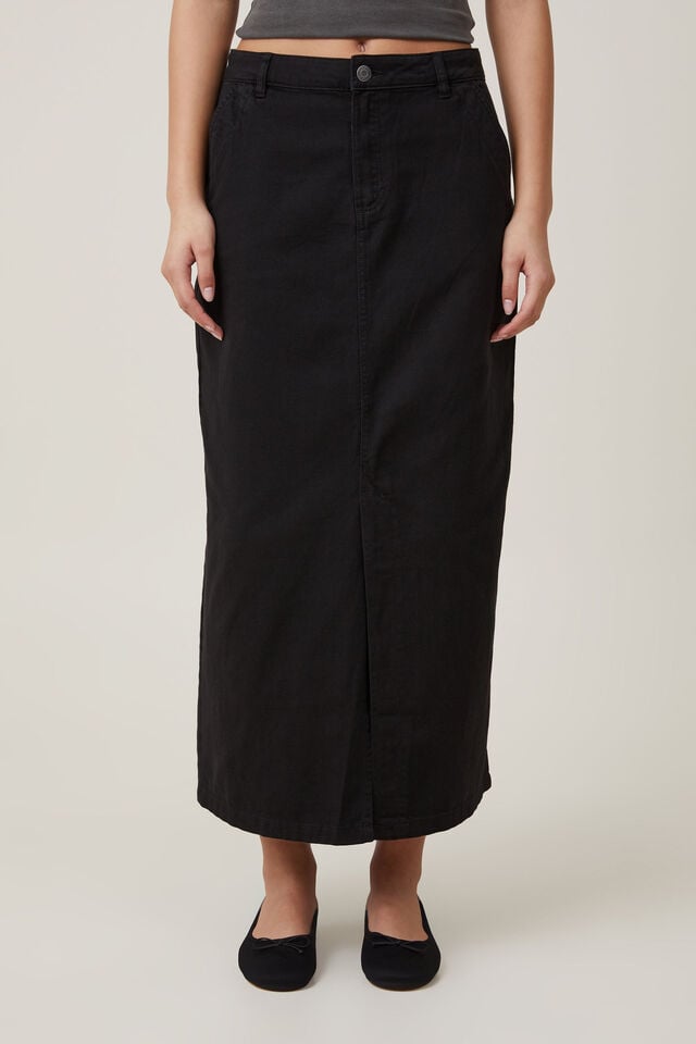 Cotton On Ryder Utility Maxi Skirt Black