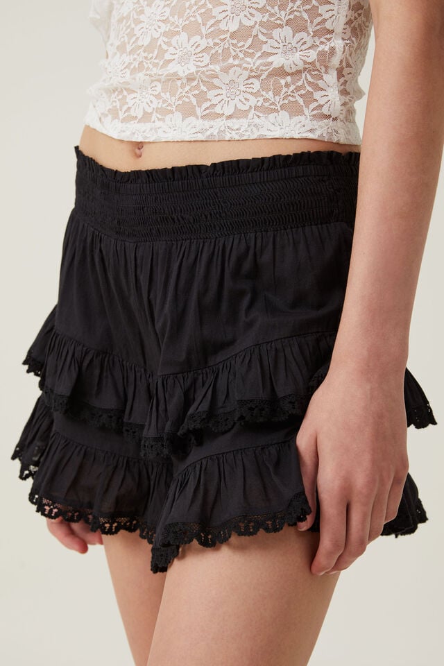 Cotton On Rylee Ruffle Short Black