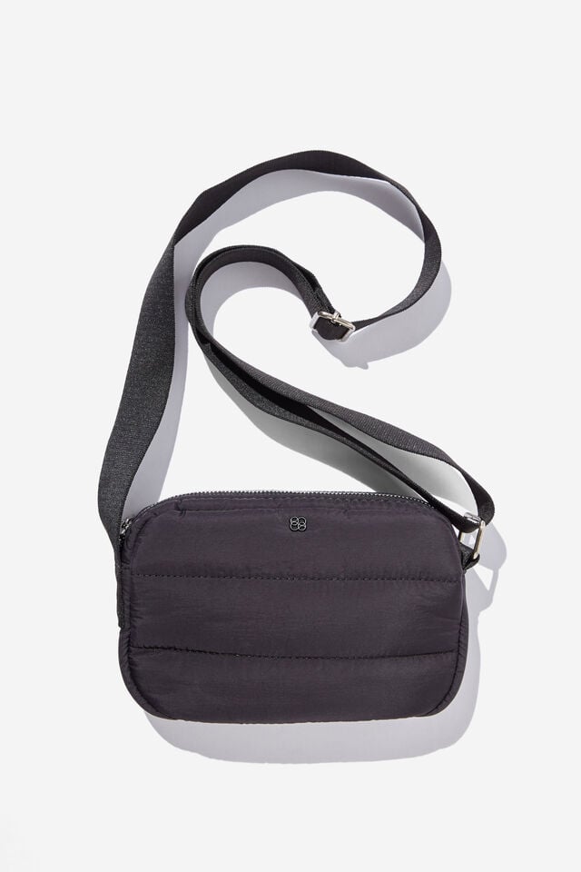 cotton on Rylie Cross Body Bag black quilted