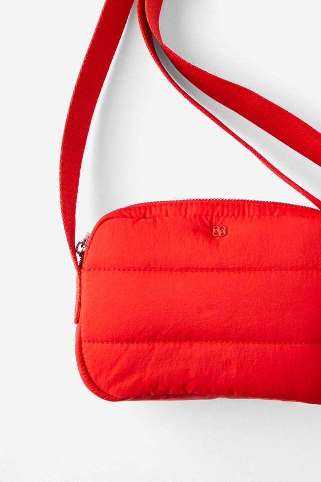 Cotton On Rylie Cross Body Bag Racing Red Quilted