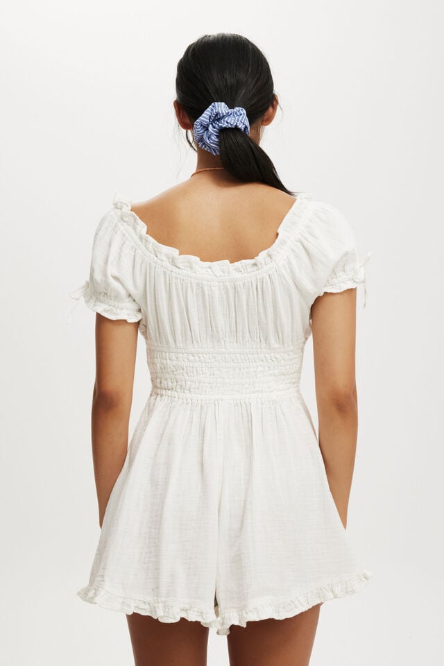 Cotton On Sadie Button Through Playsuit White