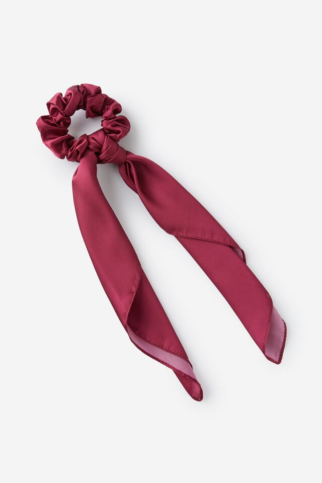 Cotton On Scarf Bow Scrunchie Berry