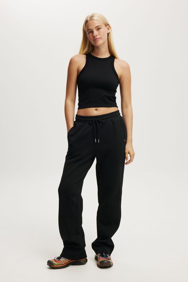 Cotton On Seamless Ringer Tank Black