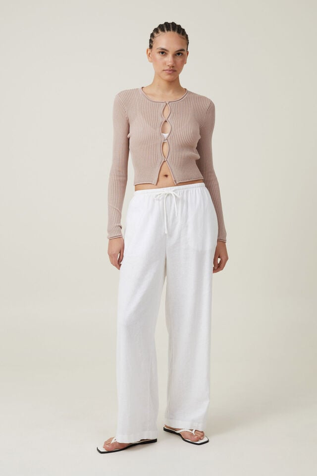 Cotton On Sheer Rib Peekaboo Cardigan Shell