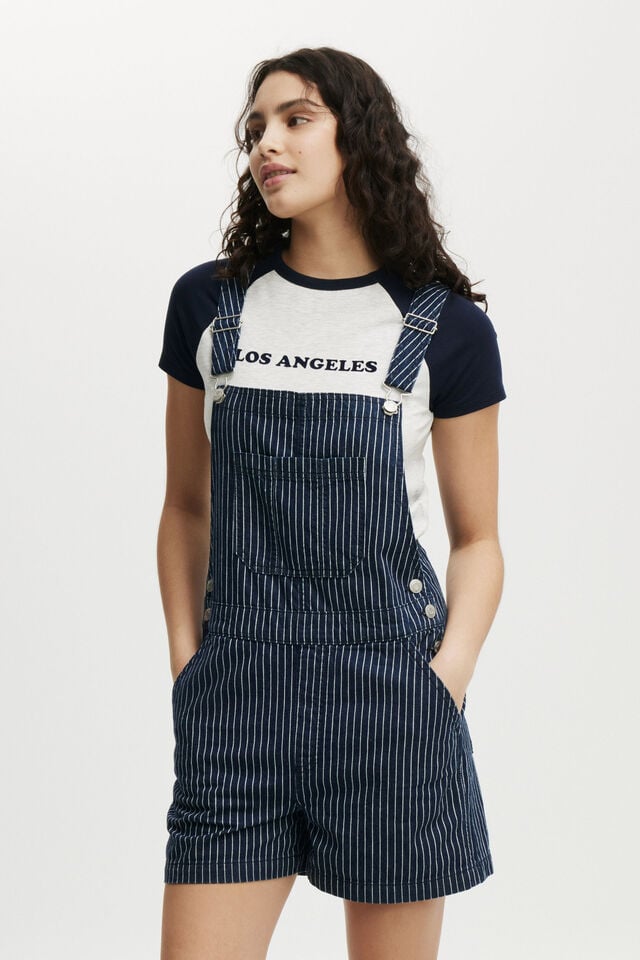 cotton on Short Denim Overall apollo stripe