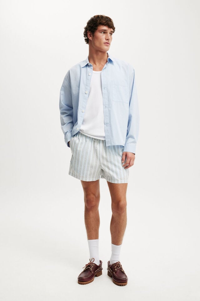 cotton on Short Short blue seersucker stripe