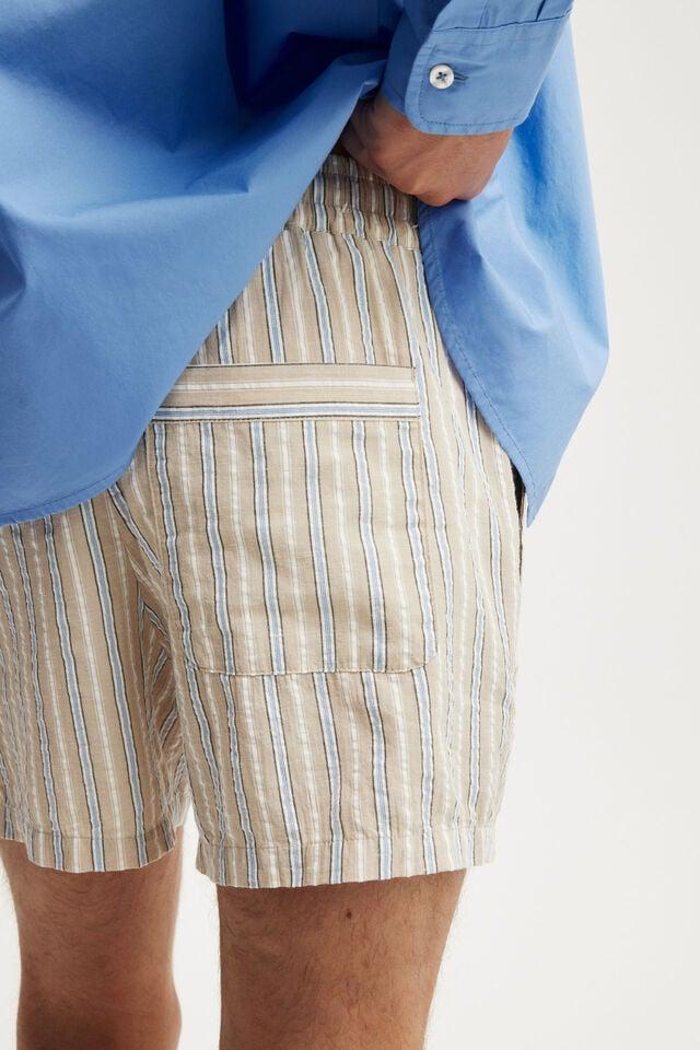 Cotton On Short Short Stone Seersucker Stripe