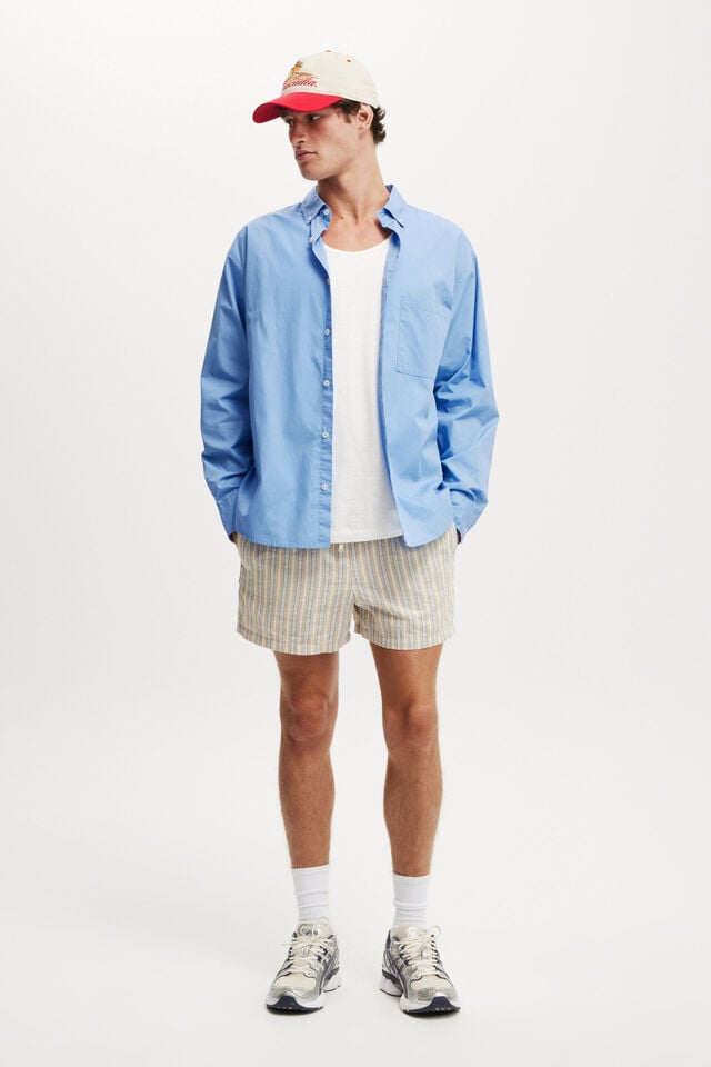 cotton on Short Short stone seersucker stripe