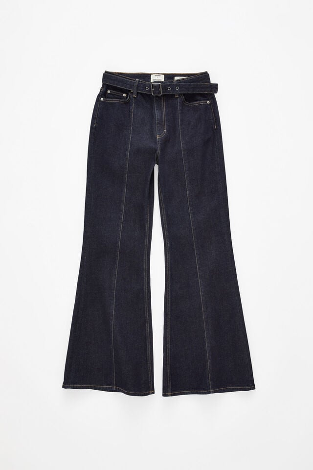 Cotton On Sienna High Flare Jean Seam Shutter Blue