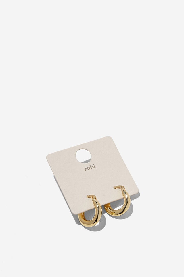 Cotton On Small Hoop Earring Up Gold Tube