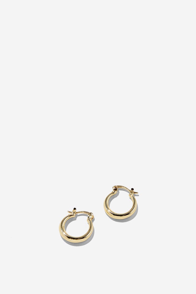 Cotton On Small Hoop Earring Up Gold Tubular