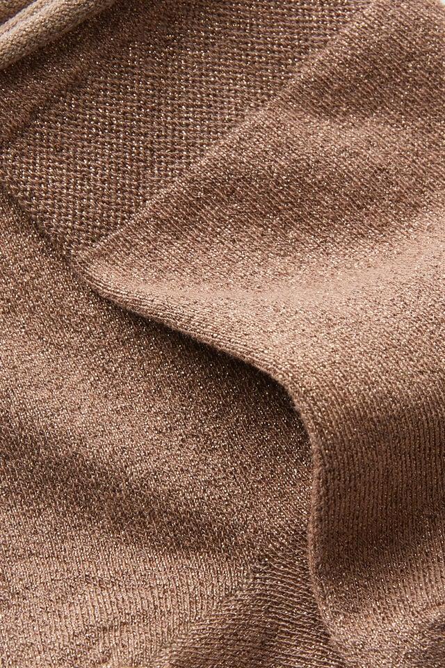 Cotton On Sparkle Mid Crew Sock Brown