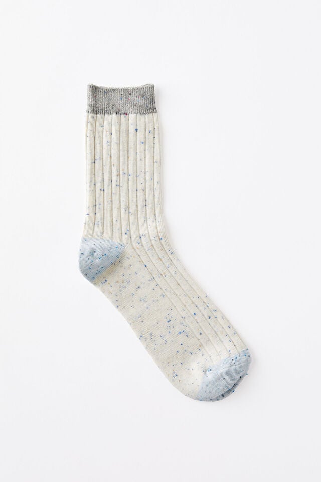 cotton on Speckle Crew Sock blue speck