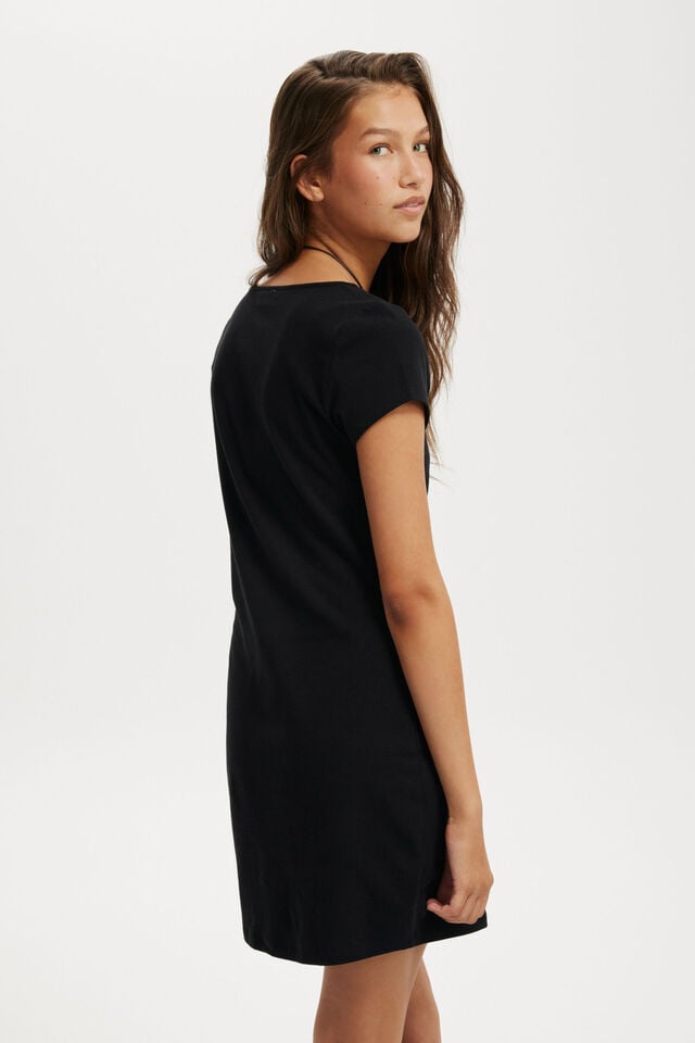 Cotton On Square Neck Bella Mini Dress Black