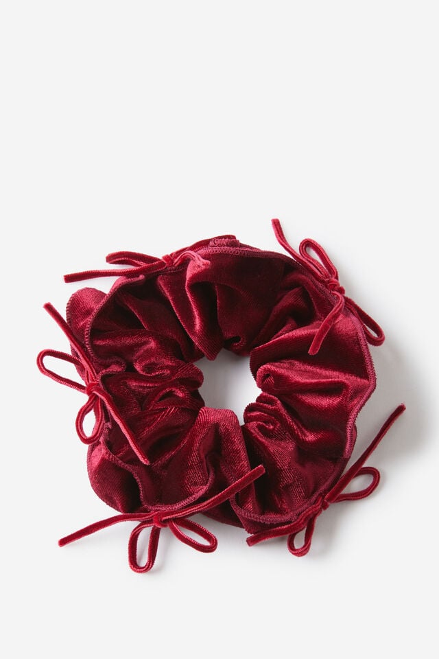 cotton on Stella Scrunchie berry velvet bows