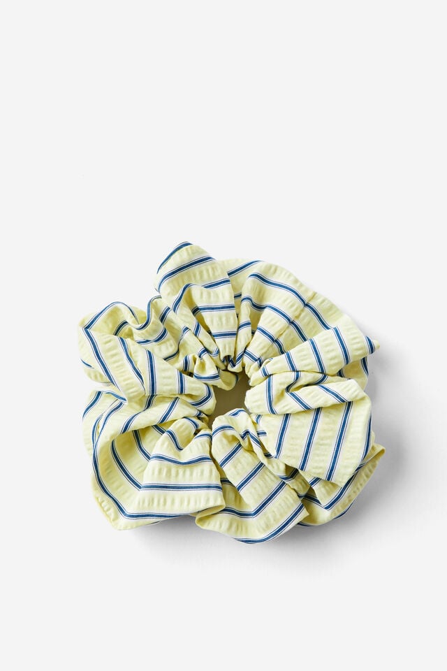 cotton on Stella Scrunchie yellow/blue stripe