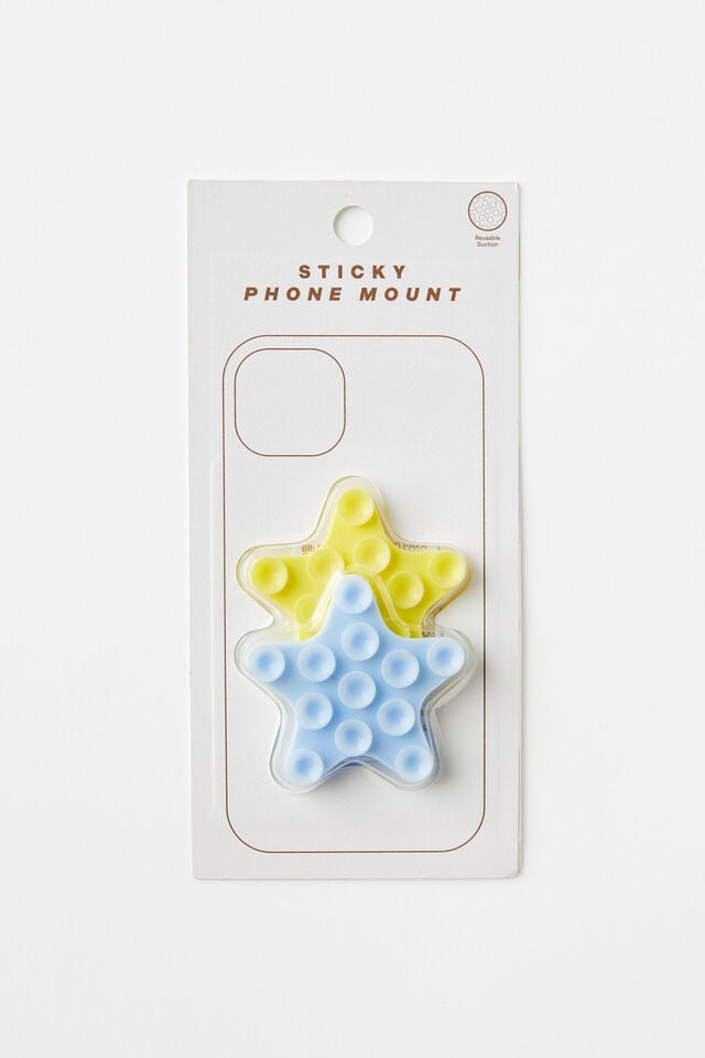 cotton on Sticky Phone Mount Duo stars lemon / blue