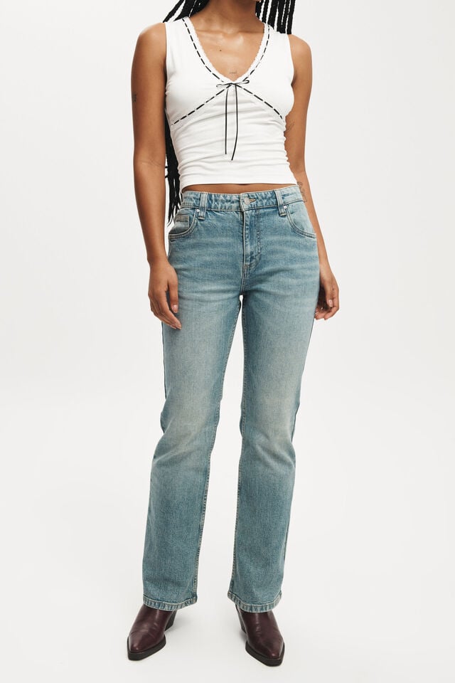 Cotton On Stretch Bootcut Flare Jean Jewel Blue