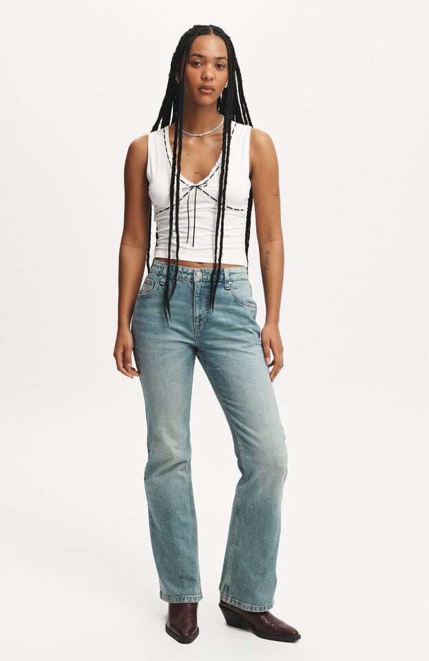 cotton on Stretch Bootcut Flare Jean jewel blue