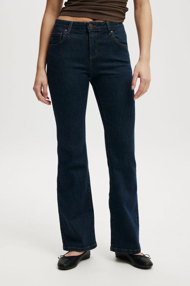 Cotton On Stretch Bootcut Flare Jean Oxford Blue