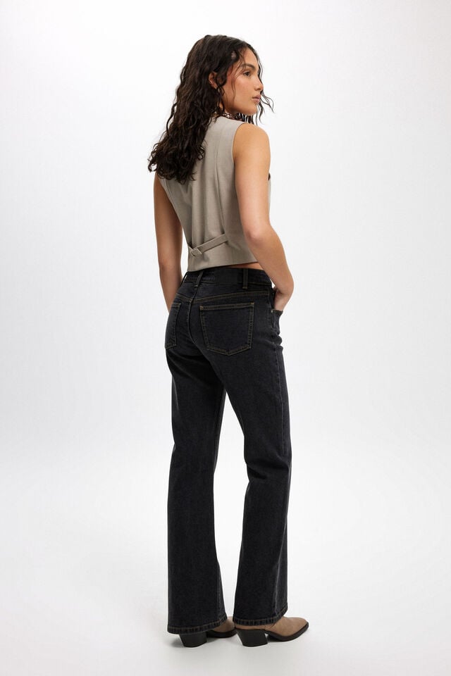 Cotton On Stretch Bootcut Flare Jean Smokey Black