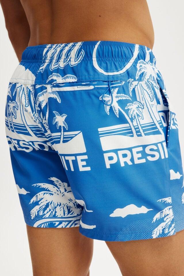 Cotton On Stretch Swim Short Blue Havana Print