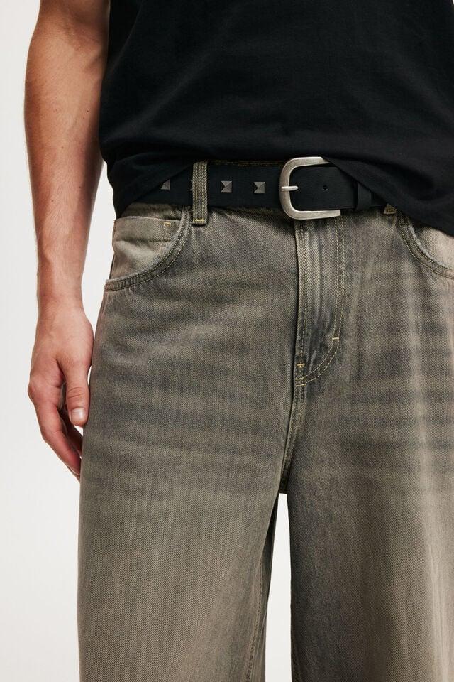 Cotton On Stud Belt Black/burnished Silver