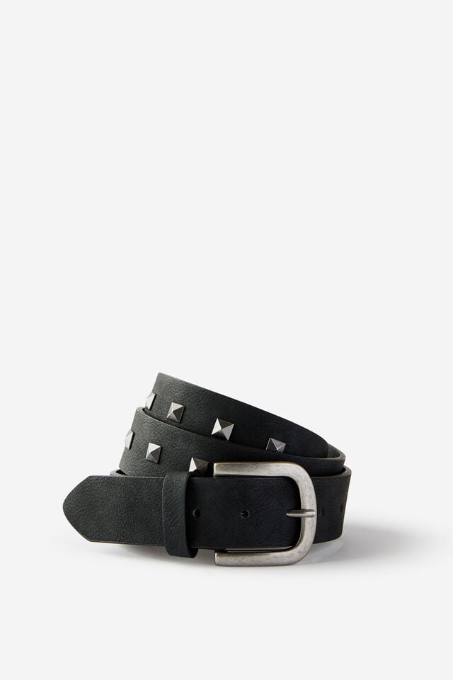 cotton on Stud Belt black/burnished silver