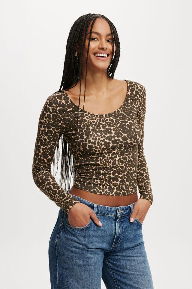 cotton on Sunday Scoop Long Sleeve kate leopard