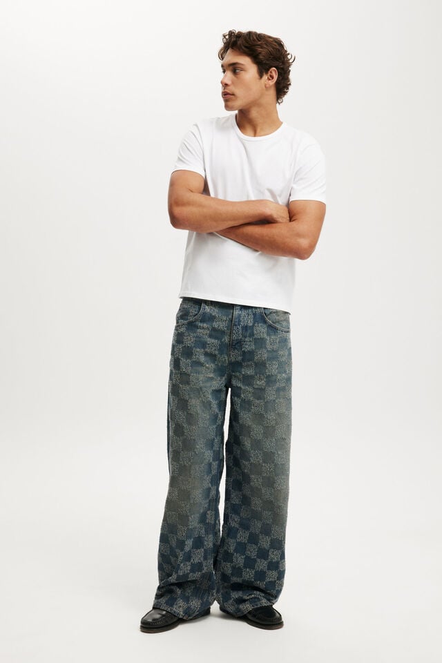 cotton on Super Baggy Balloon Jean check up blue