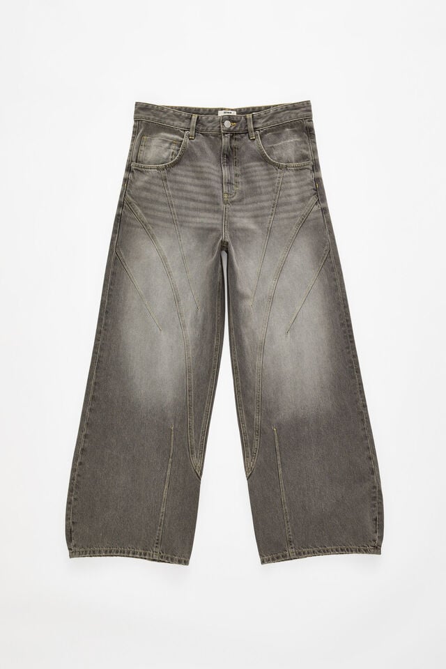Cotton On Super Baggy Balloon Jean Seam Steel Grey