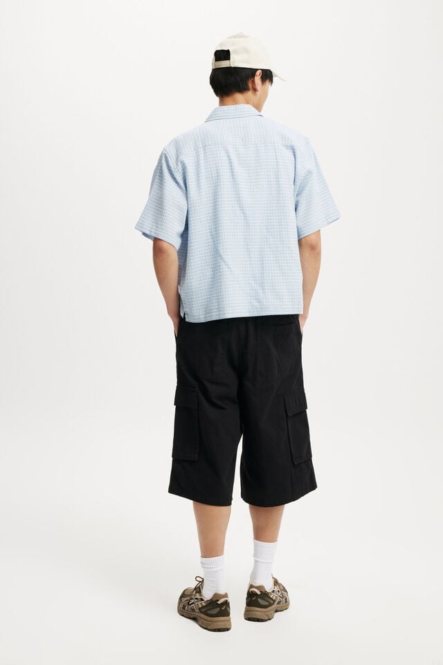 Cotton On Super Baggy Cargo Short Washed Black