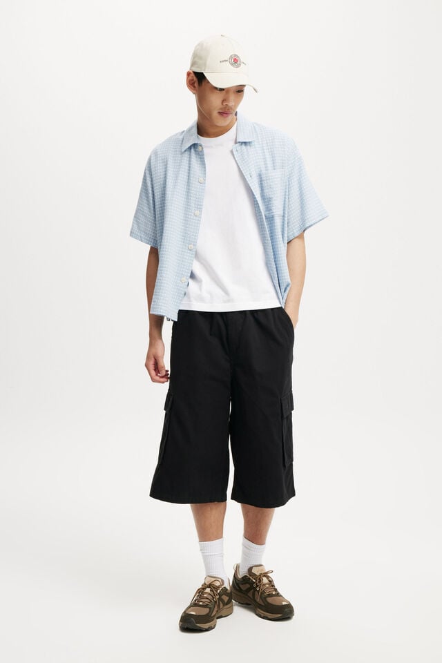 cotton on Super Baggy Cargo Short washed black